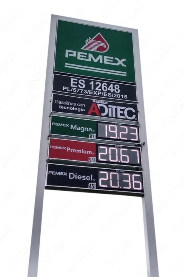 Preciador LED para gasolineras Anuncio Elevado