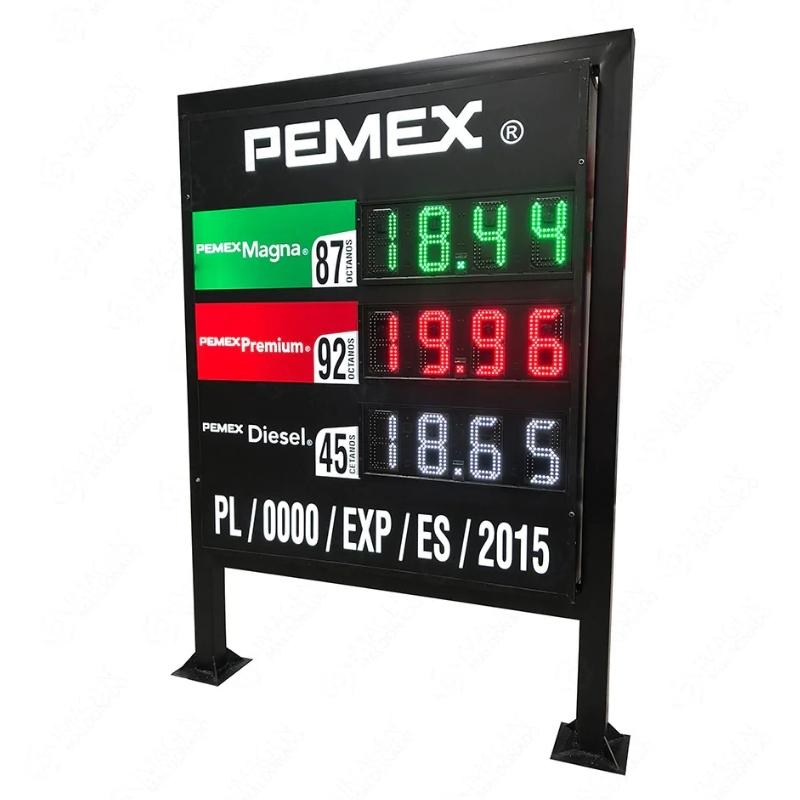 Preciador LED para gasolineras Anuncio de piso