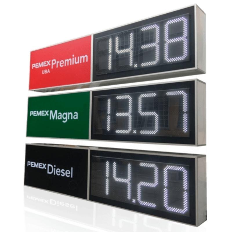 Preciador LED para gasolineras Anuncio de piso