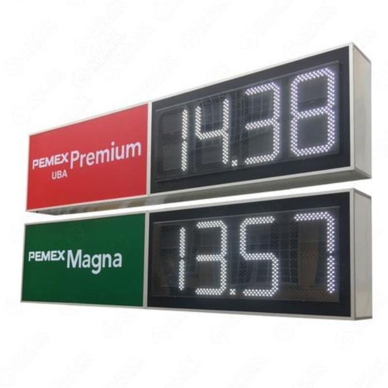 Preciador LED para gasolineras Anuncio de piso