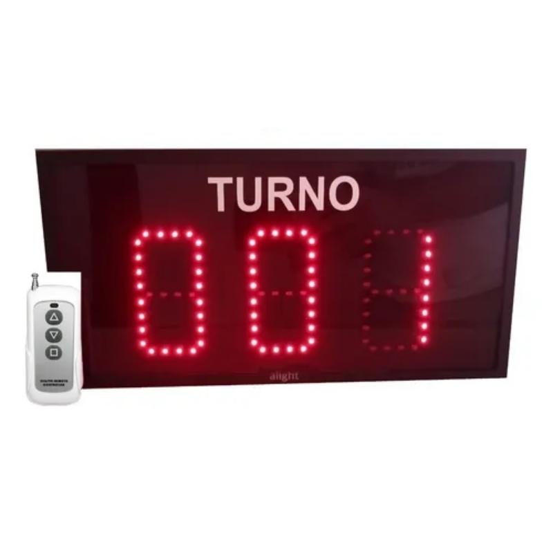 Toma turnos LED de 3 digítos para turnos