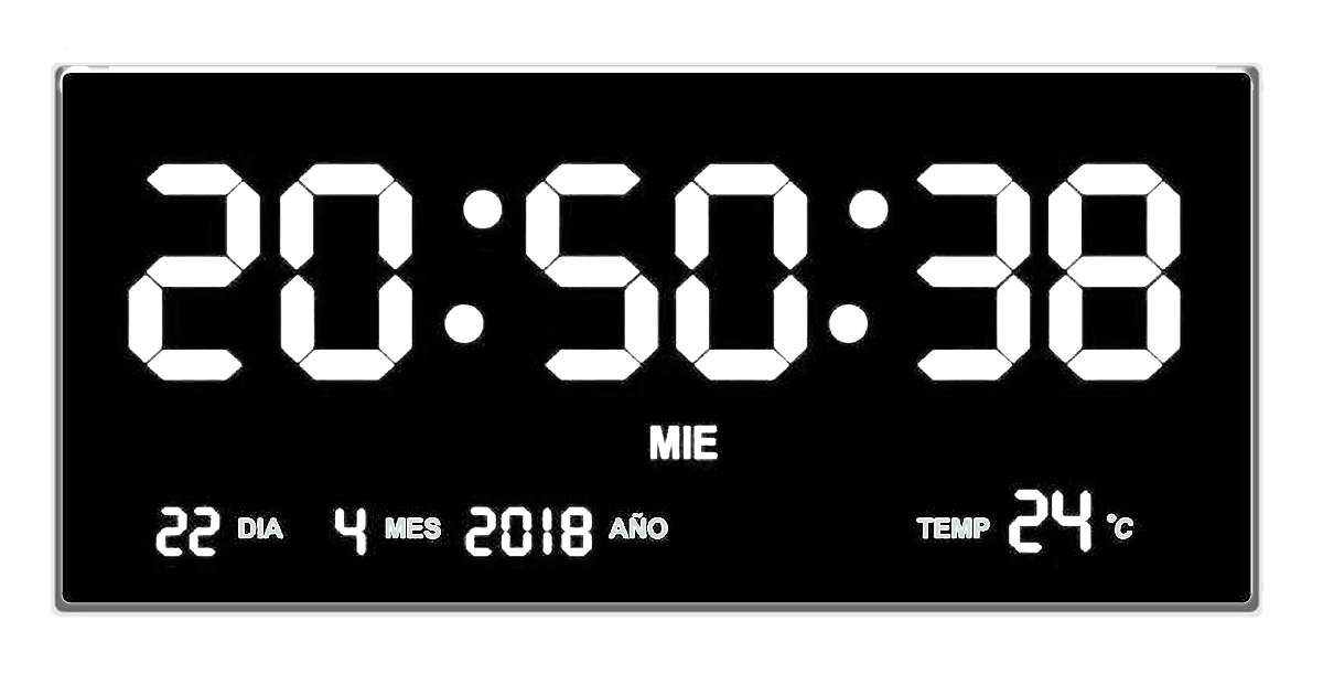 Reloj LED con Fecha y temperatura