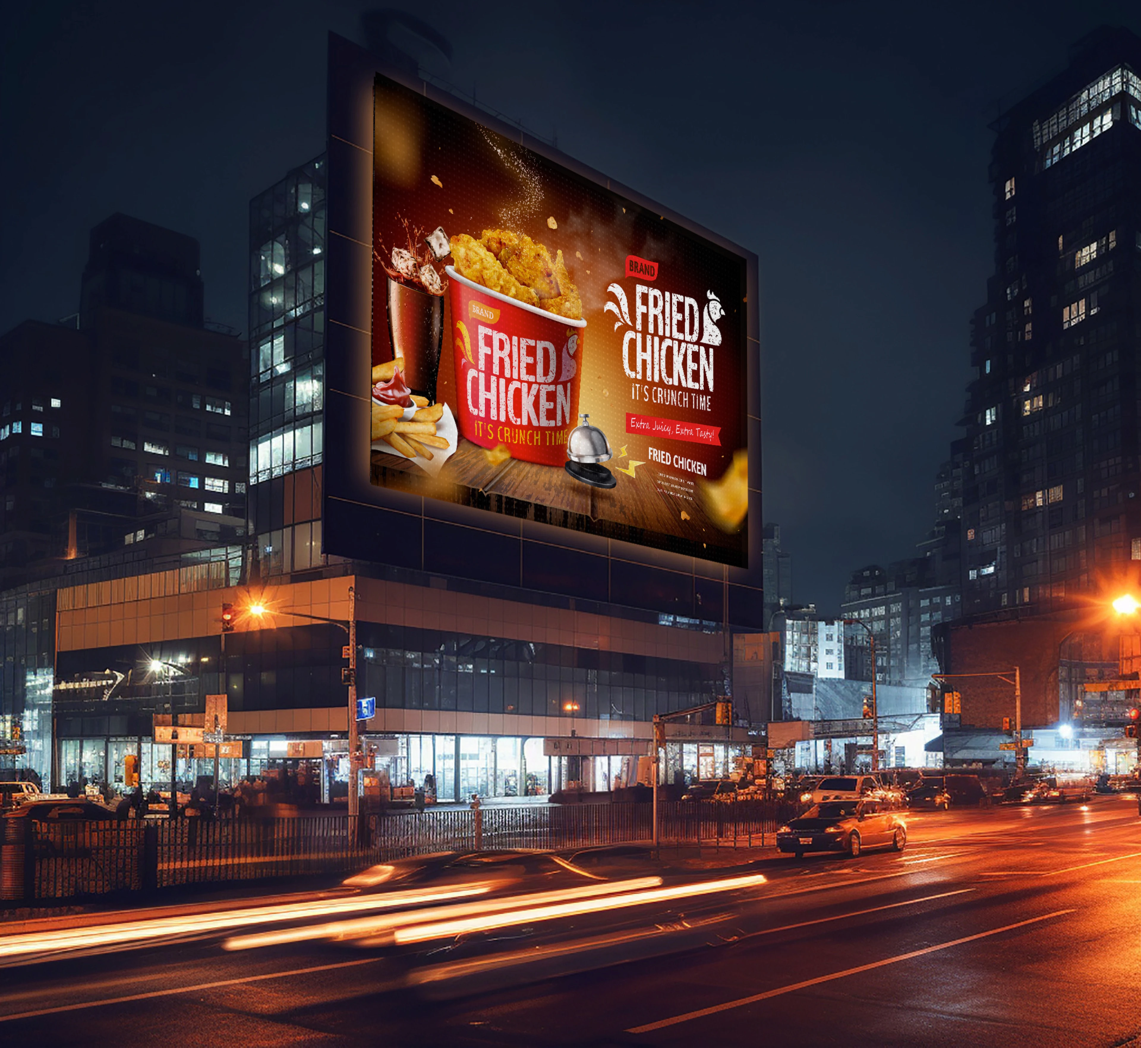 Pantalla LED publicitaria en avenida de Ciudad de México