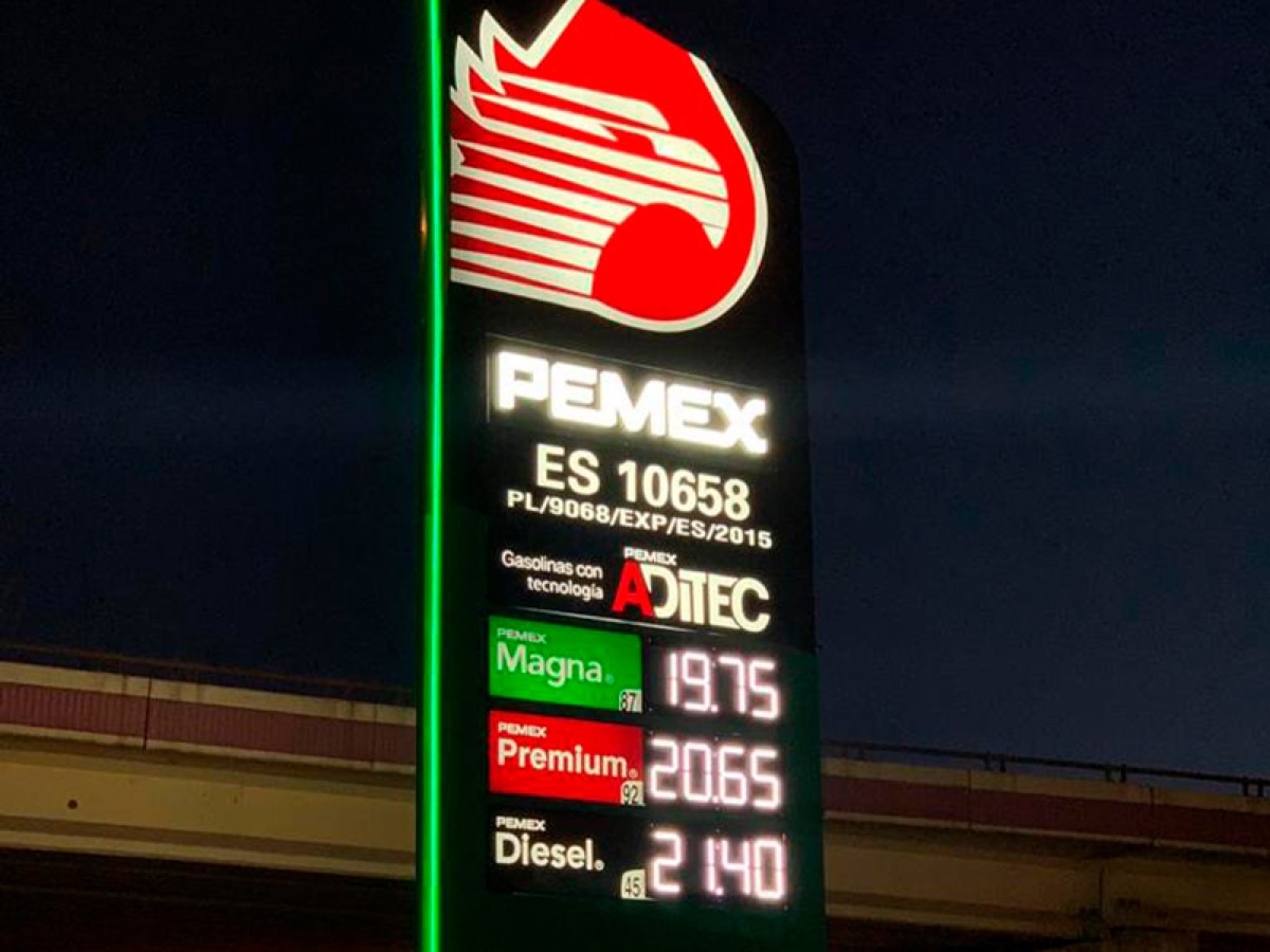 Preciador LED para Gasolinera PEMEX